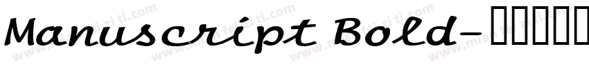 Manuscript Bold字体转换